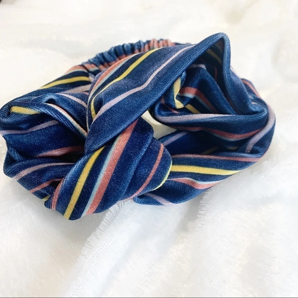 Lucky Brand multi colored crushed velvet head wrap